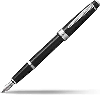 Cross 456-7/5 Bailey Black Fountain Pen + Inkport Gift Set