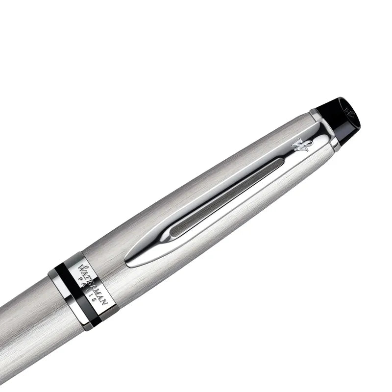 Waterman Expert Stainless Steel Chrome Trim Medium Nib Fountain Pen