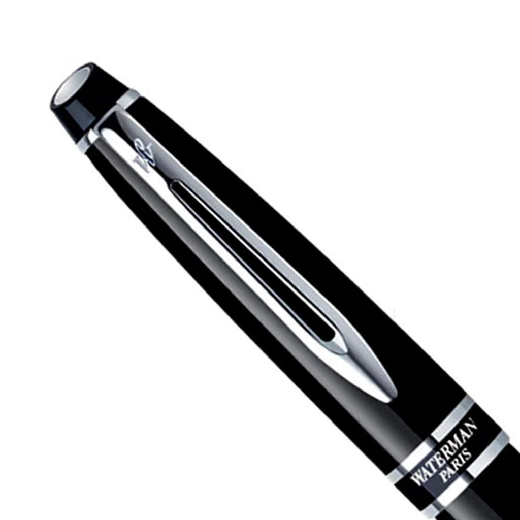 Waterman Expert Mars Black Chrome Trim Medium Nib Fountain Pen