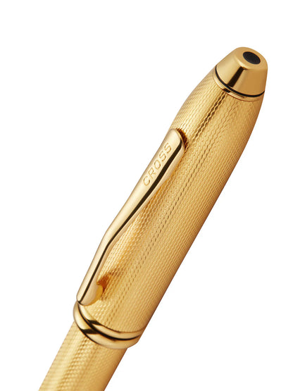 Cross 42-77 Townsend 23kt Gold Plated Engraved Diamond Gt Ball Pen