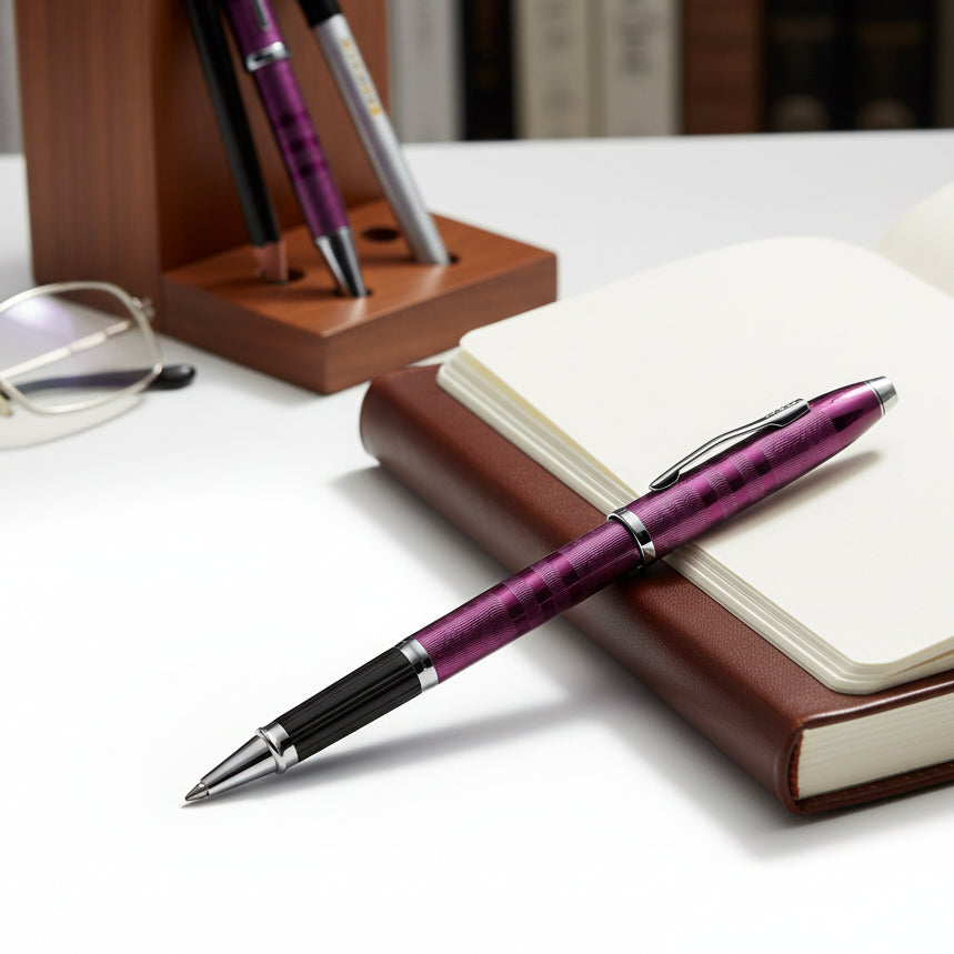 Cross 85WG-168 Century II Midnight Plum Chrome Roller Pen
