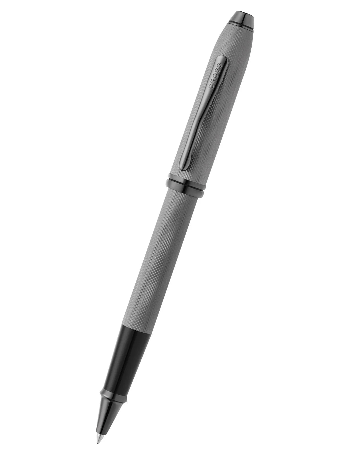 Cross 45-78 Townsend Grey Engraved Diamond Pattern Grey PVD Roller Pen