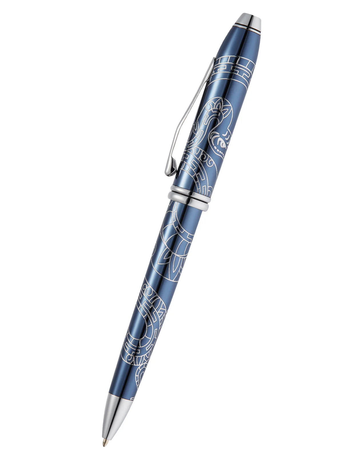 Cross 42-76 Townsend Year Of Snake Blue Lacquer With Chrome Engraving Ball Pen