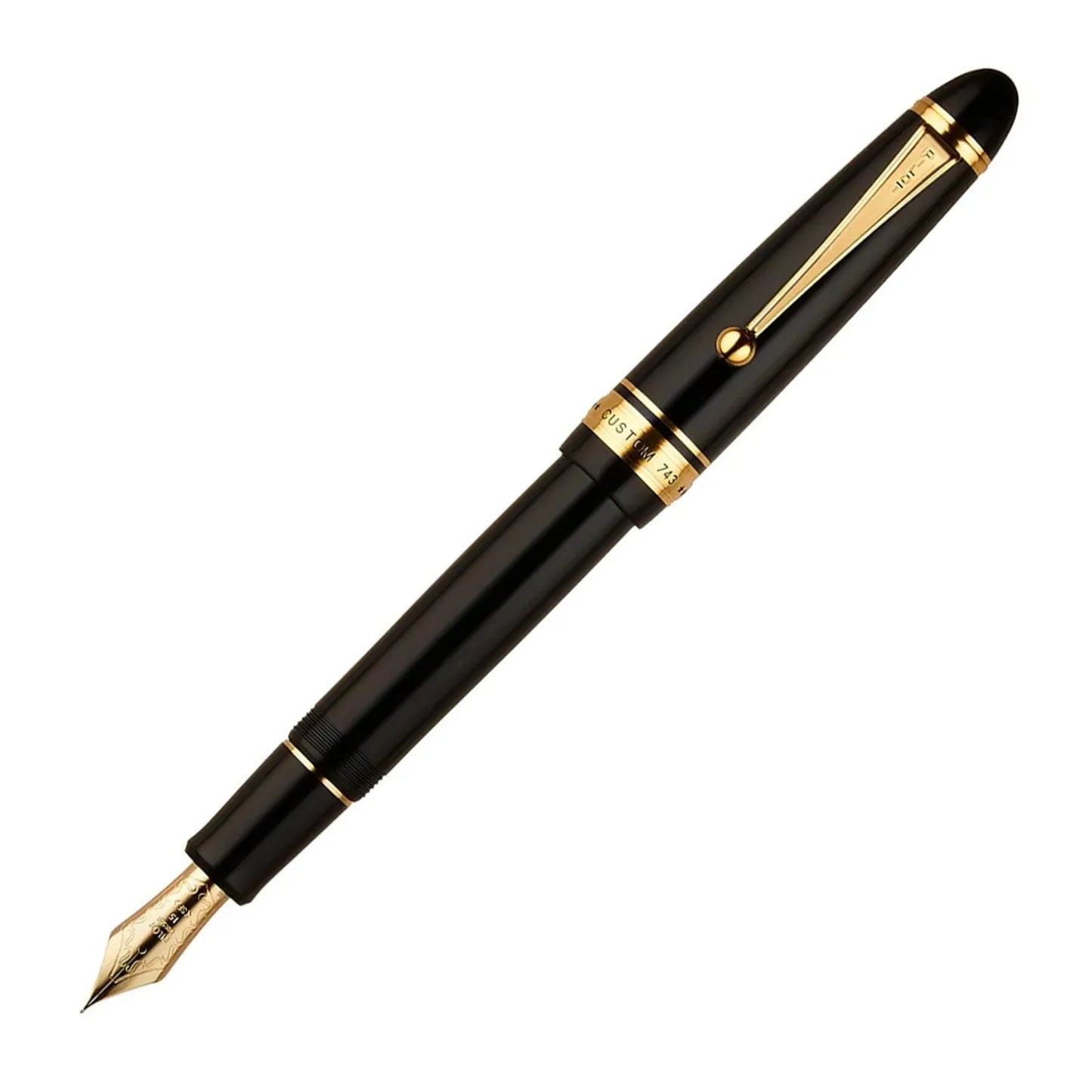 Pilot Custom 743 Black Fountain Pen Medium