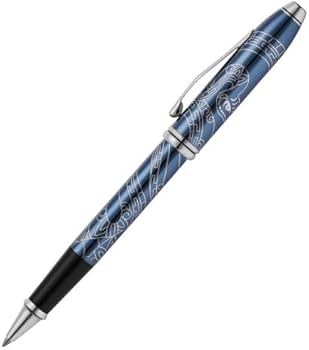 Cross 45-76 Townsend Year Of Snake Blue Lacquer With Chrome Engraving Roller Pen