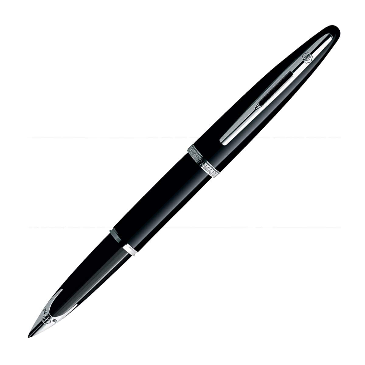 Waterman Carene Sea Black Chrome Trim Medium Nib Fountain Pen