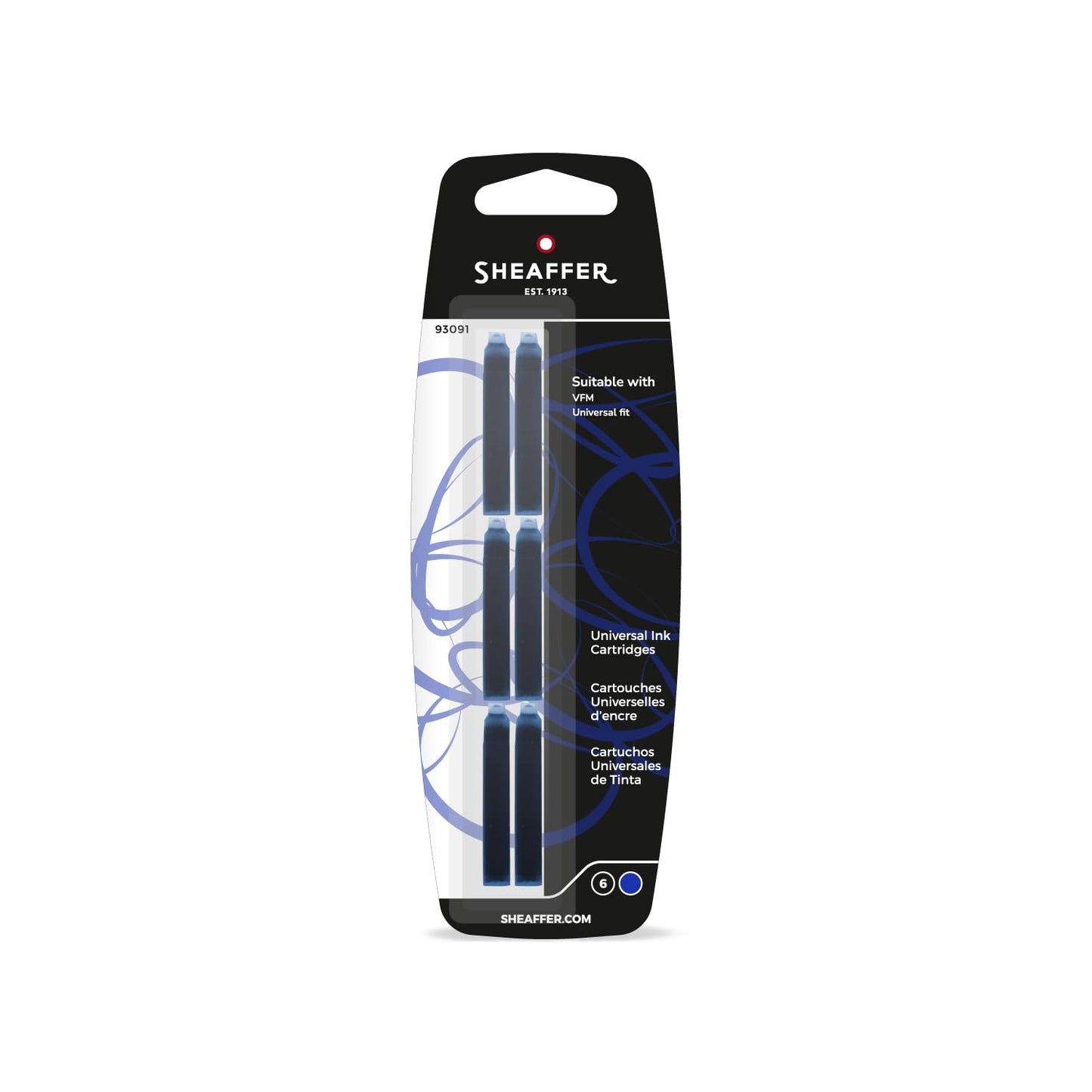 Sheaffer Cartridge Blue VFM/ Universal (6 Pcs)