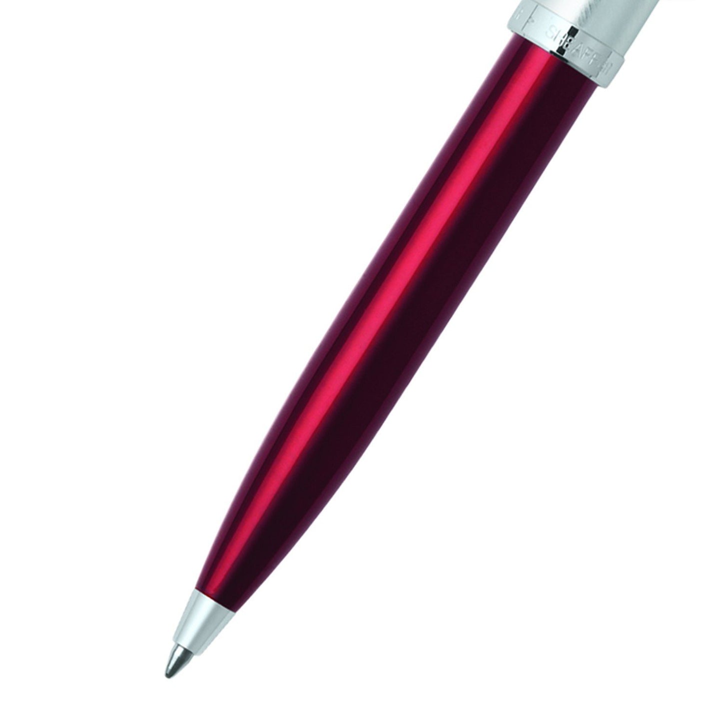 Sheaffer 9307Ball Pen Red -Brushed Chrome Ball Pen
