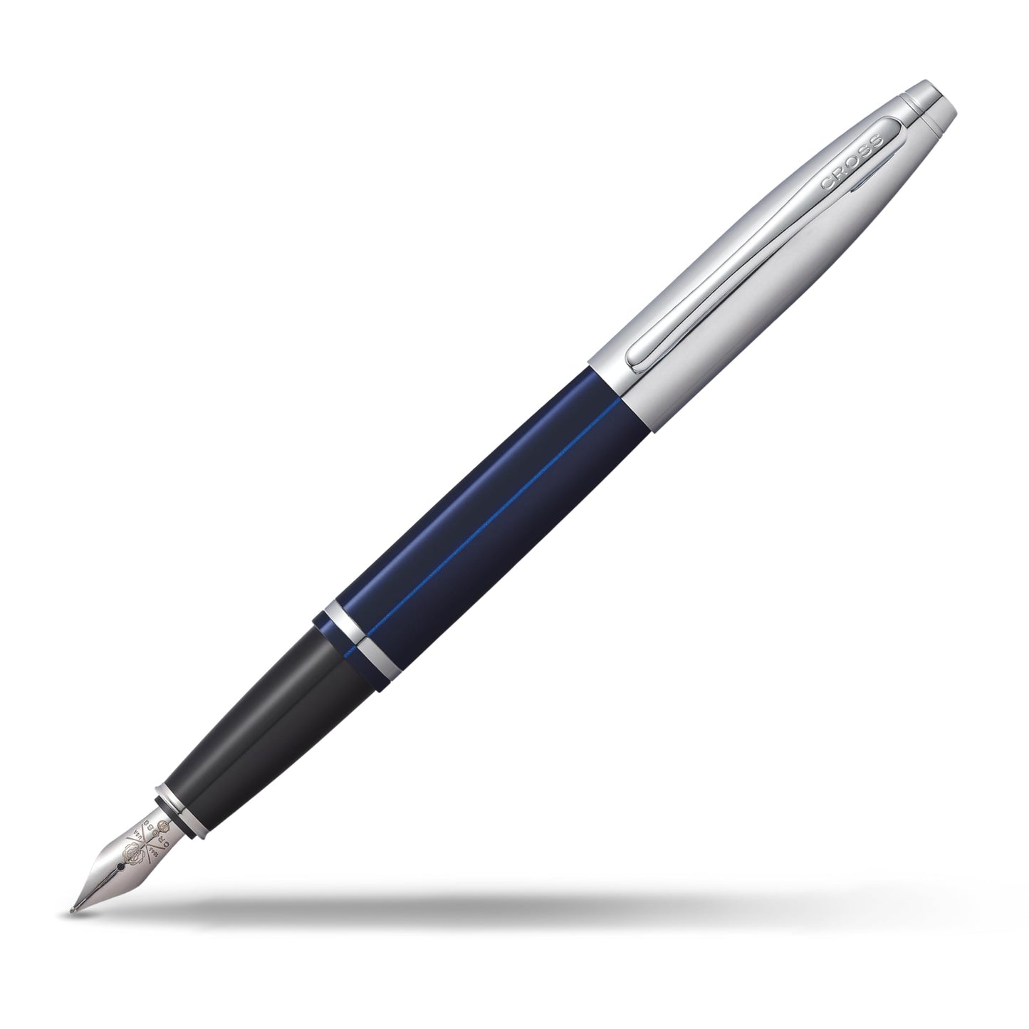 Cross AT0116-3 Calais Crome Blue Fountain Pen