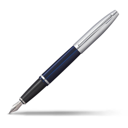 Cross AT0116-3 Calais Crome Blue Fountain Pen