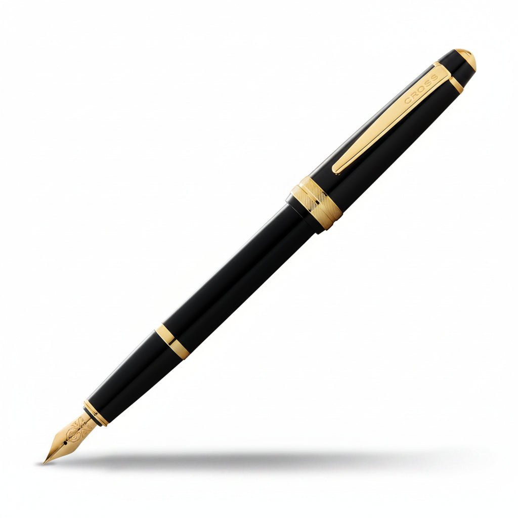 Cross 746-9 Bailey Light Black Resin / Gold Trim Fountain Pen