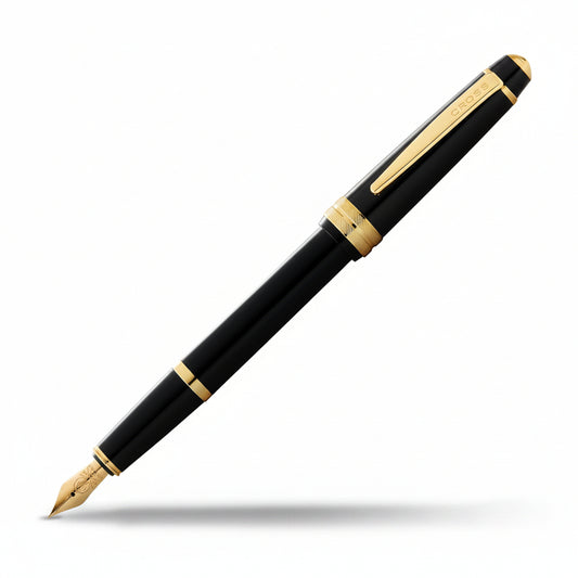 Cross 746-9 Bailey Light Black Resin / Gold Trim Fountain Pen