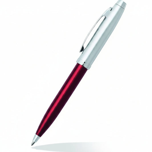 Sheaffer 9307Ball Pen Red -Brushed Chrome Ball Pen