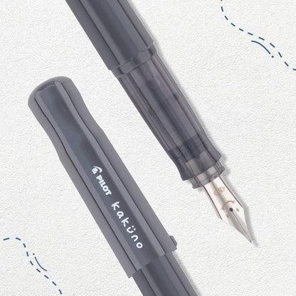Pilot Kakuno Grey Medium Fountain Pen