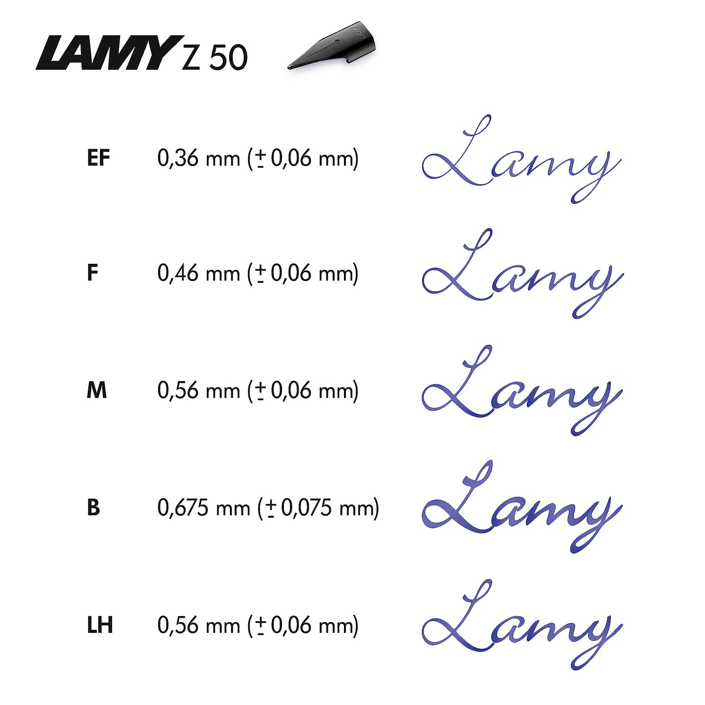 Lamy Nib Black Nib Z50 Broad