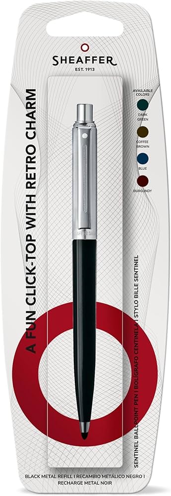 Sheaffer 321 Sentinel Black Ball Pen Hangsell Packing
