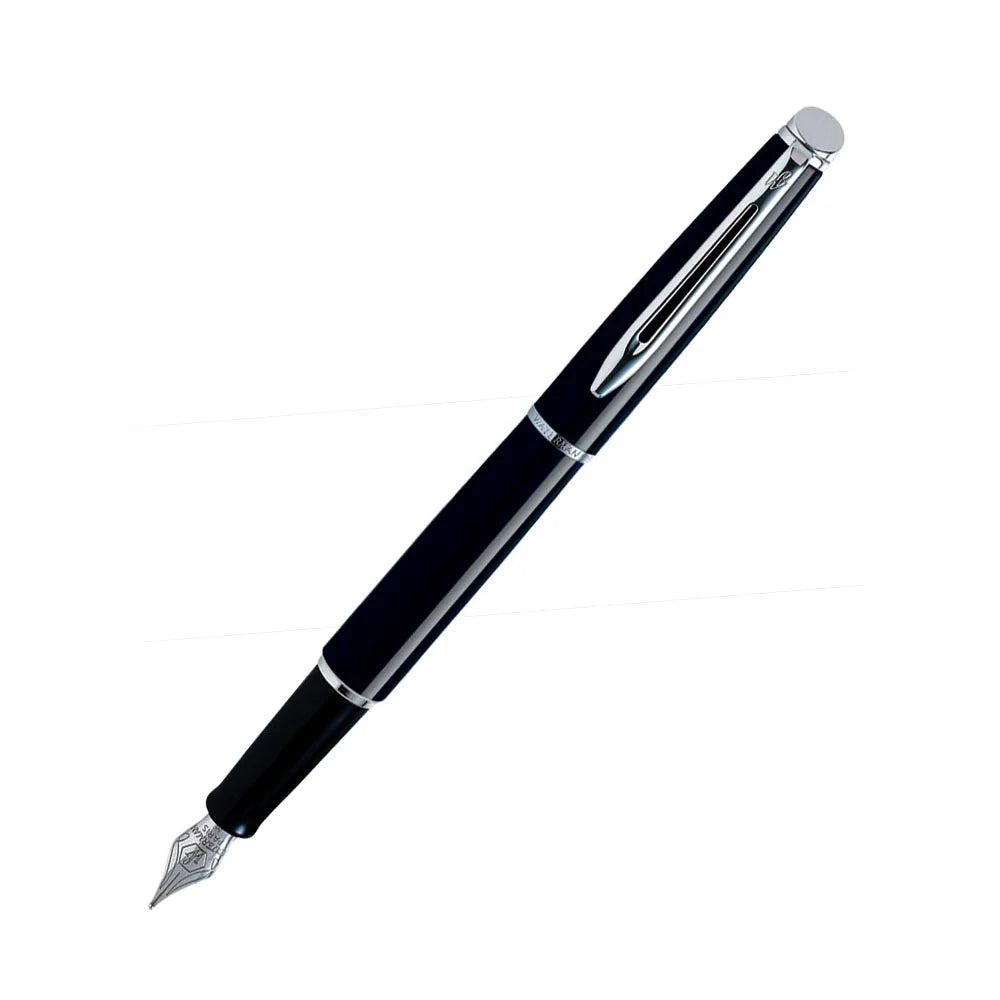 Waterman Hemisphere Mars Black Chrome Trim Medium Nib Fountain Pen
