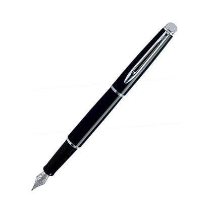 Waterman Hemisphere Mars Black Chrome Trim Medium Nib Fountain Pen