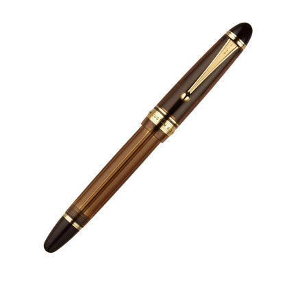 Pilot Custom 823 Brown Broad Fountain Pen + Ink Bottle