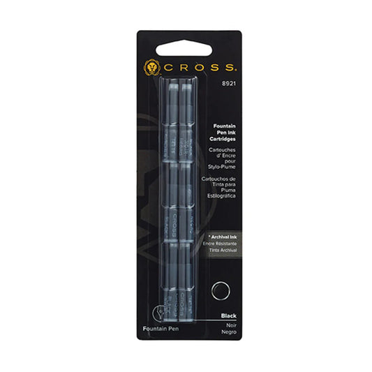 Cross 8921 Black Cartridge Pack Of 6 Pcs