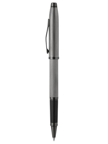 Cross 45-78 Townsend Grey Engraved Diamond Pattern Grey PVD Roller Pen