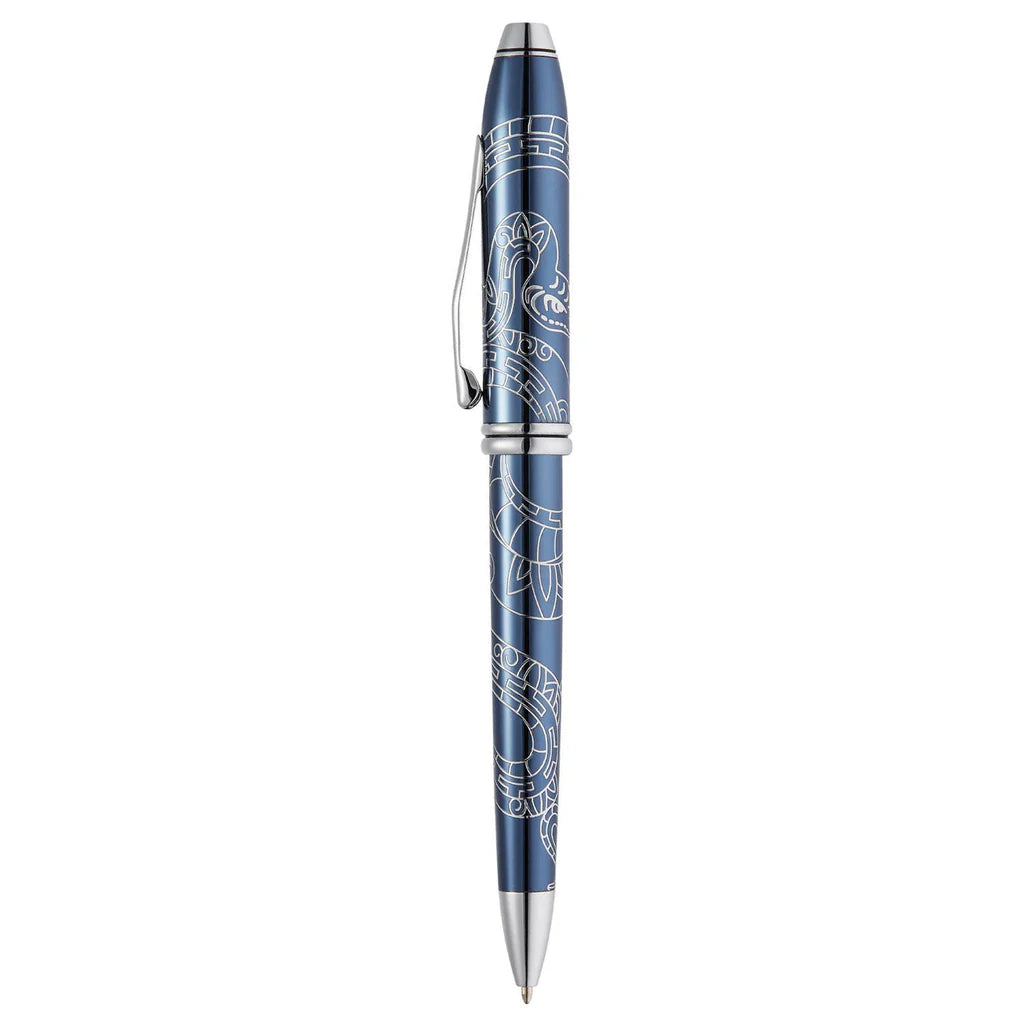 Cross 42-76 Townsend Year Of Snake Blue Lacquer With Chrome Engraving Ball Pen