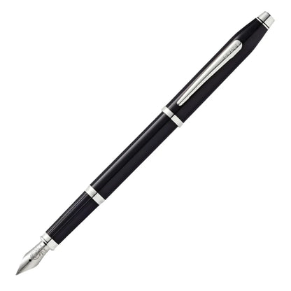 Cross 86WG-157 Cent II Black Lacquer With Chrome M Fountain Pen