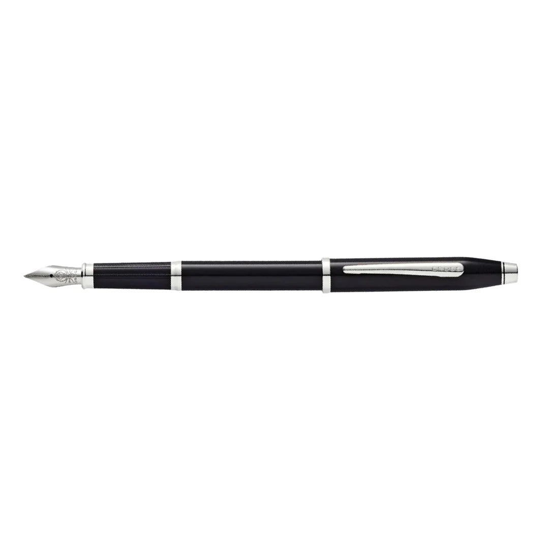 Cross 86WG-157 Cent II Black Lacquer With Chrome M Fountain Pen