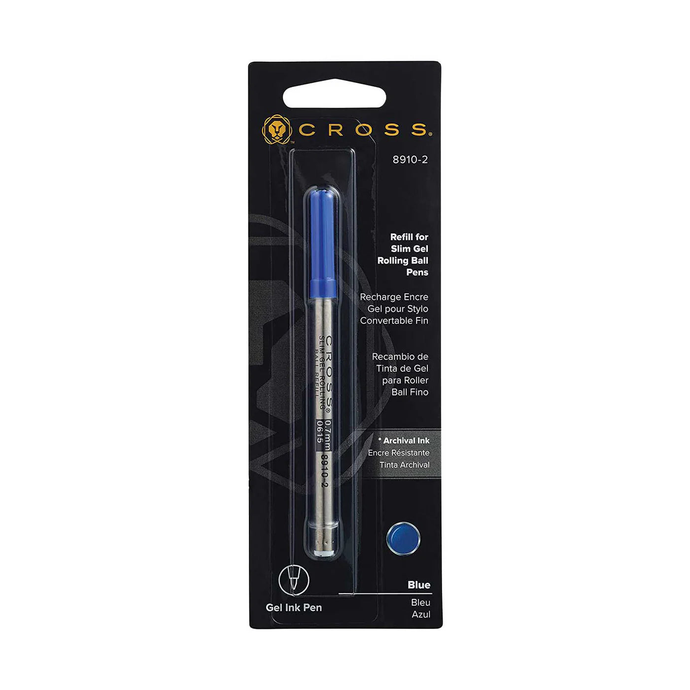 Cross 8910-2 Click Blue Slim Roller Refill
