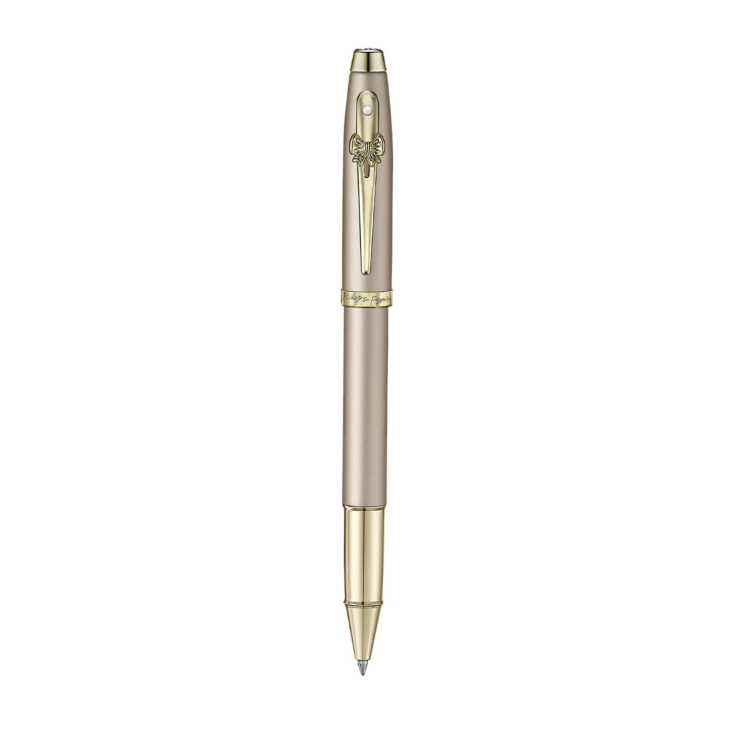 Sheaffer 9377 EIP Champagne Gold Bow Emblem Roller Pen