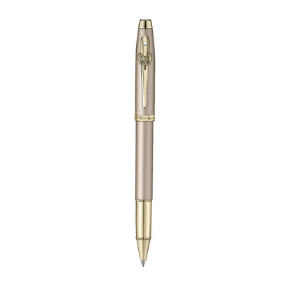 Sheaffer 9377 EIP Champagne Gold Bow Emblem Roller Pen