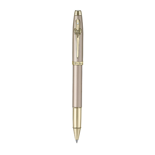 Sheaffer 9377 EIP Champagne Gold Bow Emblem Roller Pen