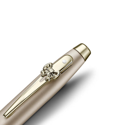 Sheaffer 9377 EIP Champagne Gold Bow Emblem Roller Pen