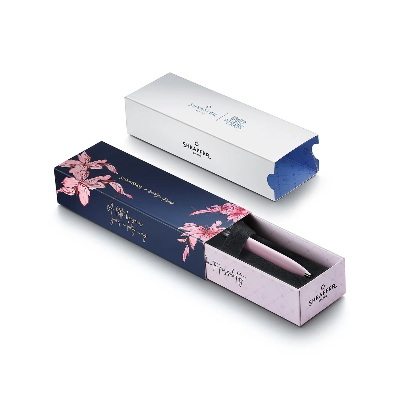 Sheaffer 321 Sentinel EIP Mt Pink Ball Pen Bow Emblem Ball Pen