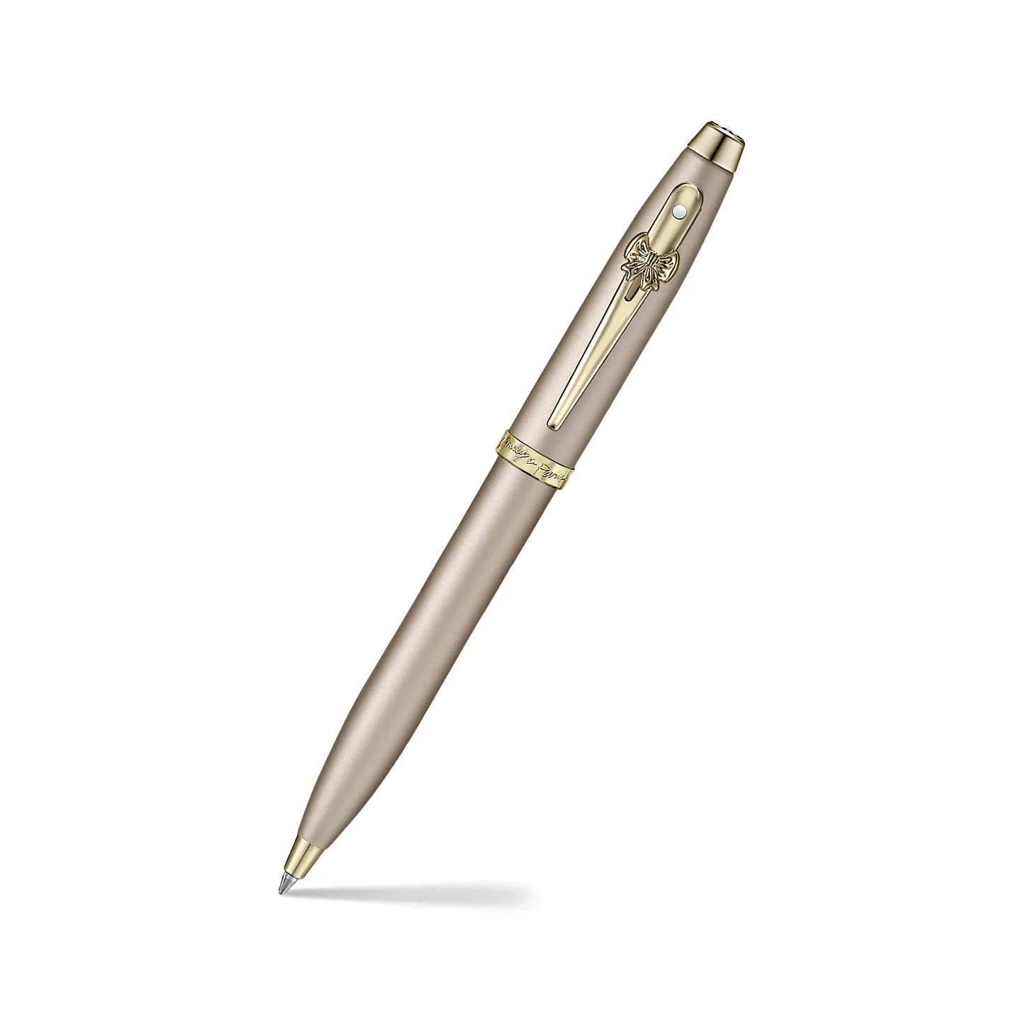 Sheaffer 9377Ball Pen EIP Champagne Gold Bow Emblem Ball Pen