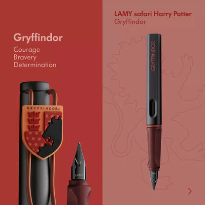 Lamy 0B3M Safari Gryffindor Fountain Pen - Red Medium