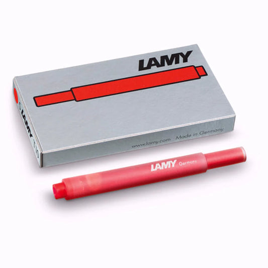 Lamy T10 Red Ink Cartridge (Pack of 5)