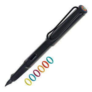 Lamy 0B2M Safari Black Multi Ring M Fountain Pen Medium