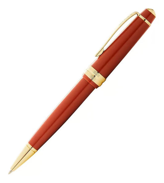 Cross 742-13 Bailey Light Amber Resin/Gold Trim Ball Pen