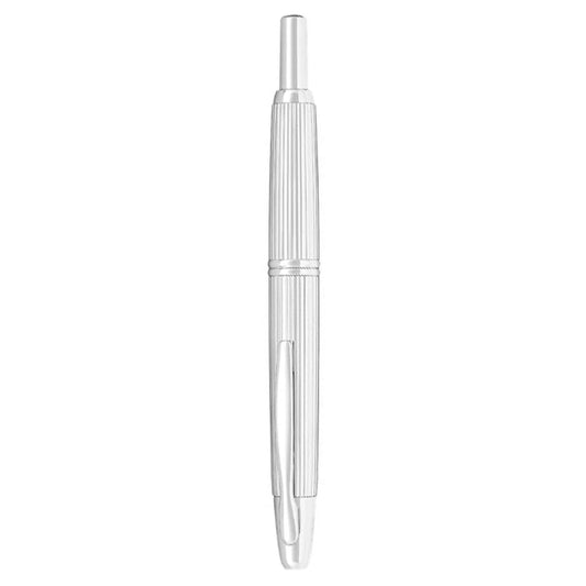 Pilot Capless Stripes Silver Medium Fountain Pen  2051