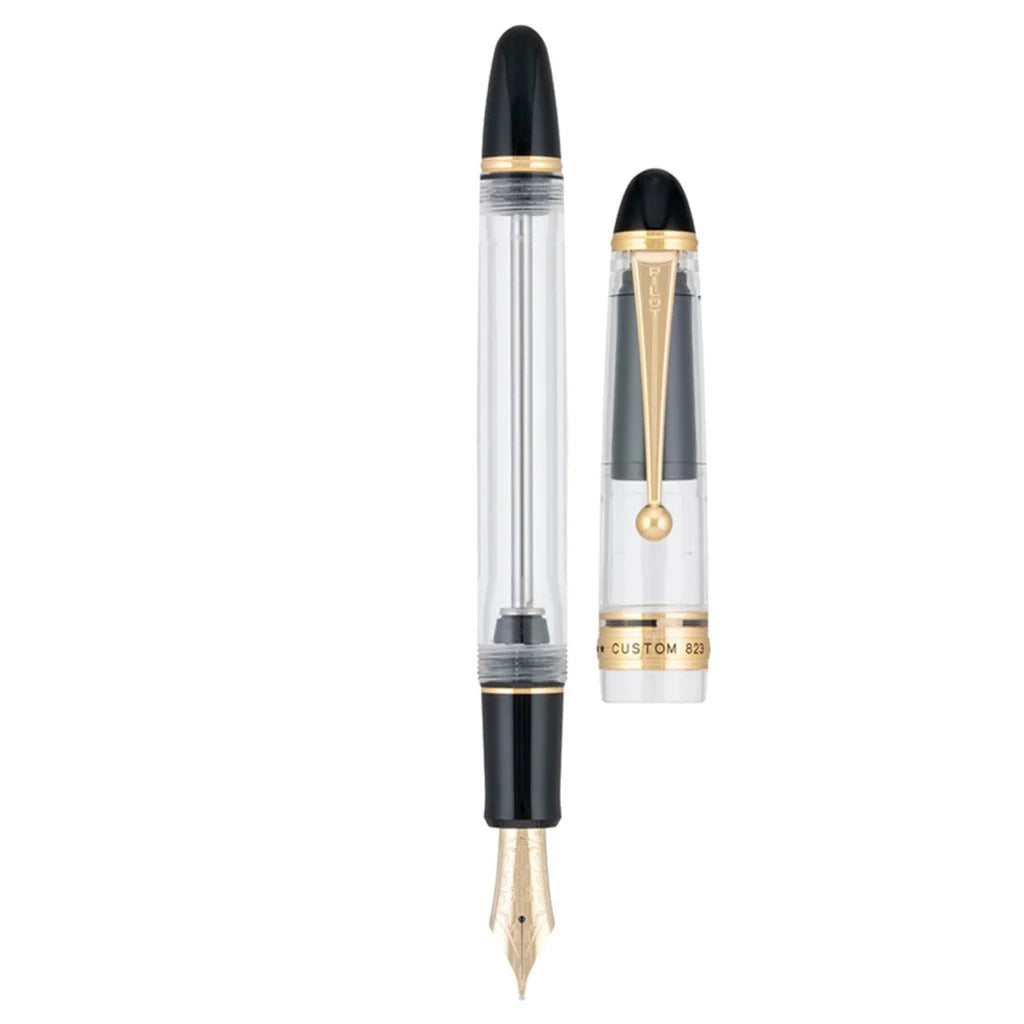 Pilot Custom 823 Clear Medium Fountain Pen + Ink Bottle