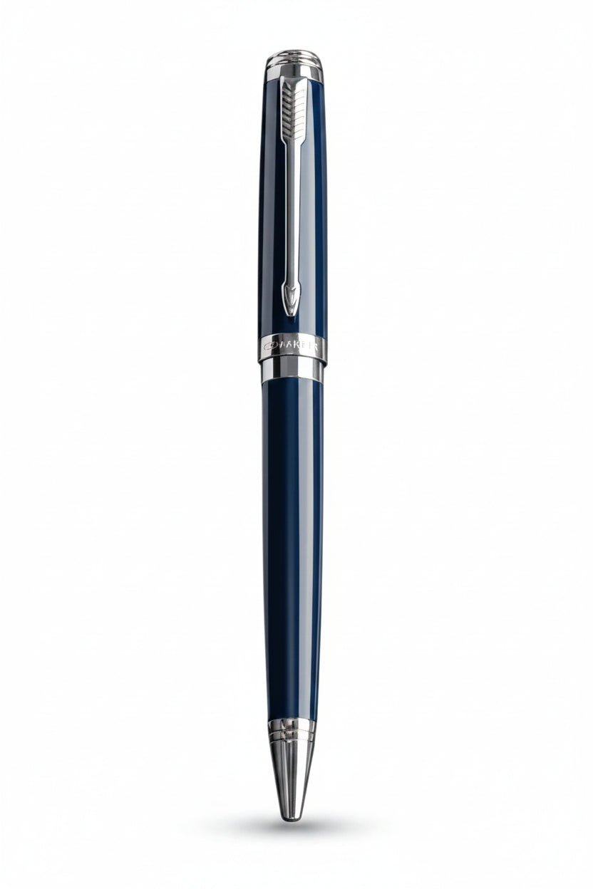 Parker Ambient  Blue Chrome Trim Ball Pen
