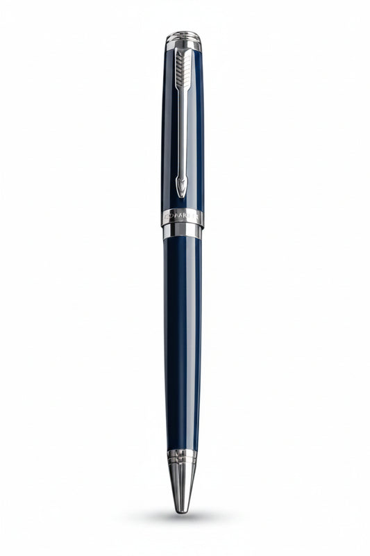 Parker Ambient  Blue Chrome Trim Ball Pen