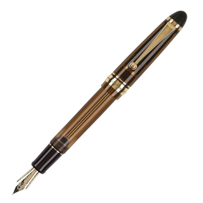 Pilot Custom 823 Brown Broad Fountain Pen + Ink Bottle