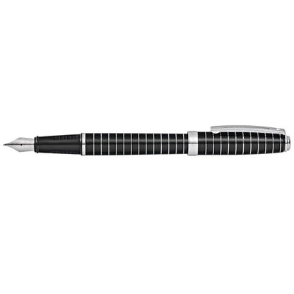 Sheaffer 9164 Black Lacquer Chrome Engraving Ct Fountain Pen  Medium
