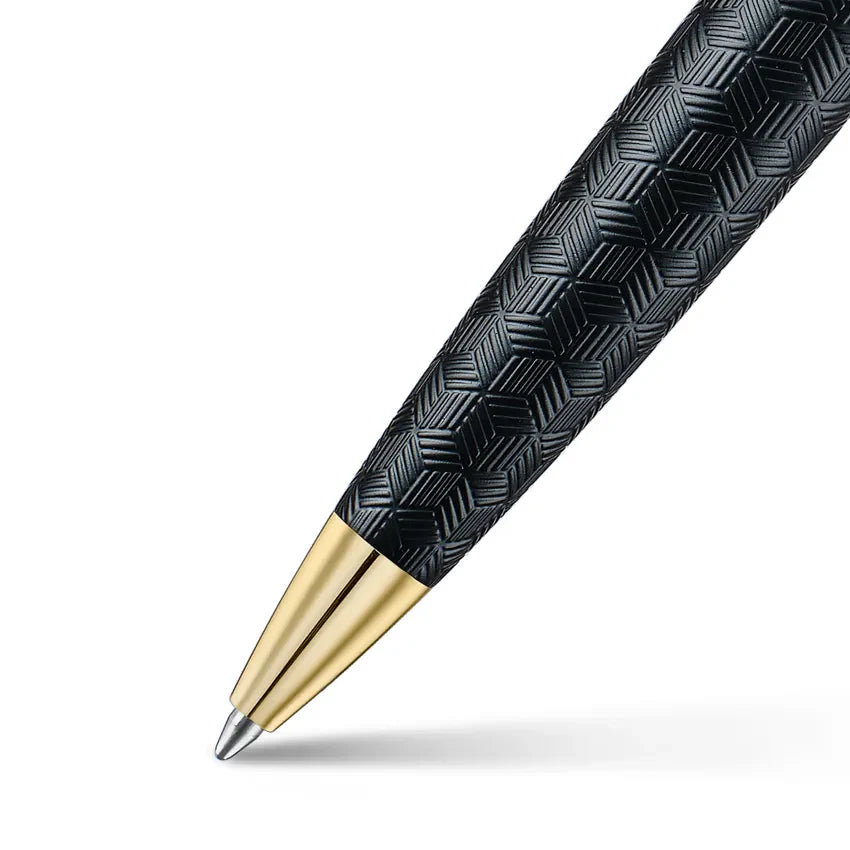 Sheaffer 9347Ball Pen Engraved Mt Black Chrome Ball Pen