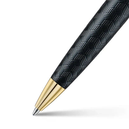 Sheaffer 9347Ball Pen Engraved Mt Black Chrome Ball Pen