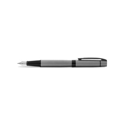 Sheaffer 9345 Matte Grey Lacquer -Black Fountain Pen Medium Nib