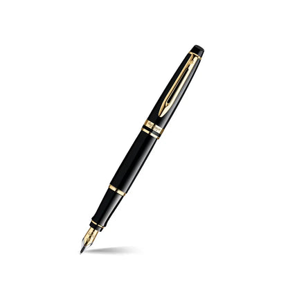 Waterman Expert Mars Black Gold Trim Medium Nib Fountain Pen
