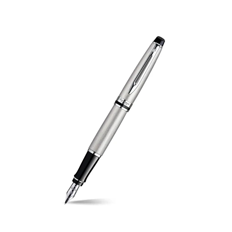 Waterman Expert Stainless Steel Chrome Trim Medium Nib Fountain Pen